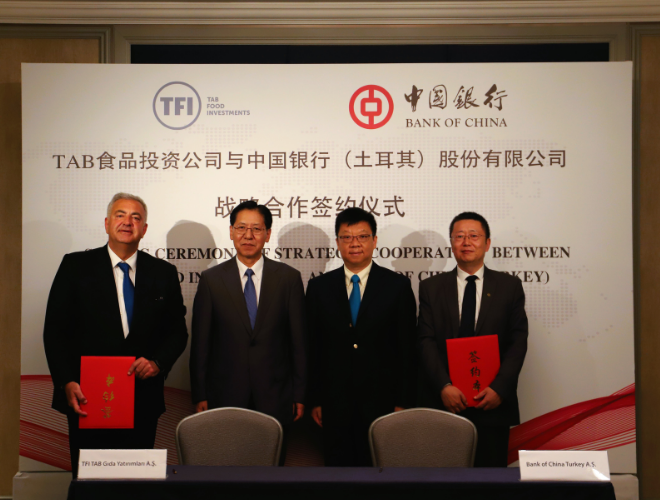TFI TAB GIDA Yatırımları Geniş Kapsamlı İş Birlikleri Gerçekleştirmek Üzere Bank Of China İle Mutabakat Belgesi İmzaladı